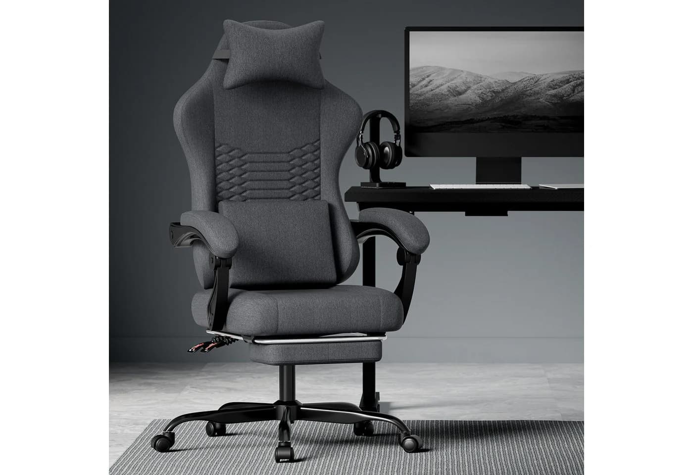 BlingBin Gaming-Stuhl Massage Ergonomisch Verstellbare Armlehnen - Bild 2
