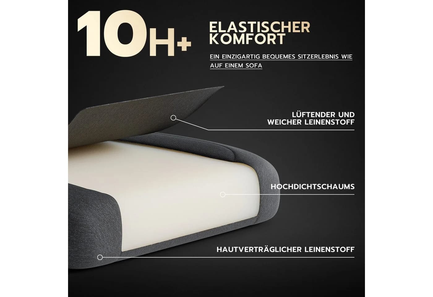 BlingBin Gaming-Stuhl Massage Ergonomisch Verstellbare Armlehnen - Bild 3