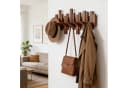 BlingBin Wandgarderobe Klappbare 6 Haken Naturholz Walnussfarbe Bild 1