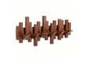 BlingBin Wandgarderobe Klappbare 6 Haken Naturholz Walnussfarbe Bild 2