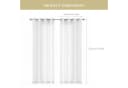 BlingBin Gardine 2er-Set Voile Vorhänge 140x145cm Bild 3