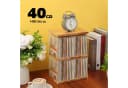 BlingBin CD-Regal 2-stufiger CD-Halter aus Holz und Acryl, Schallplatten Aufbewahrung Bild 3