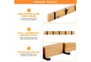 BlingBin Wandgarderobe Klappbar mit 5 Haken Holz Aluminium Modern Bild 4