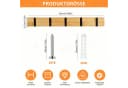 BlingBin Wandgarderobe Klappbar mit 5 Haken Holz Aluminium Modern Bild 5