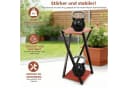BlingBin Blumenständer 2 Ebenen Metall Holzoptik Schwarz Teak Bild 4