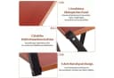 BlingBin Blumenständer 2 Ebenen Metall Holzoptik Schwarz Teak Bild 5