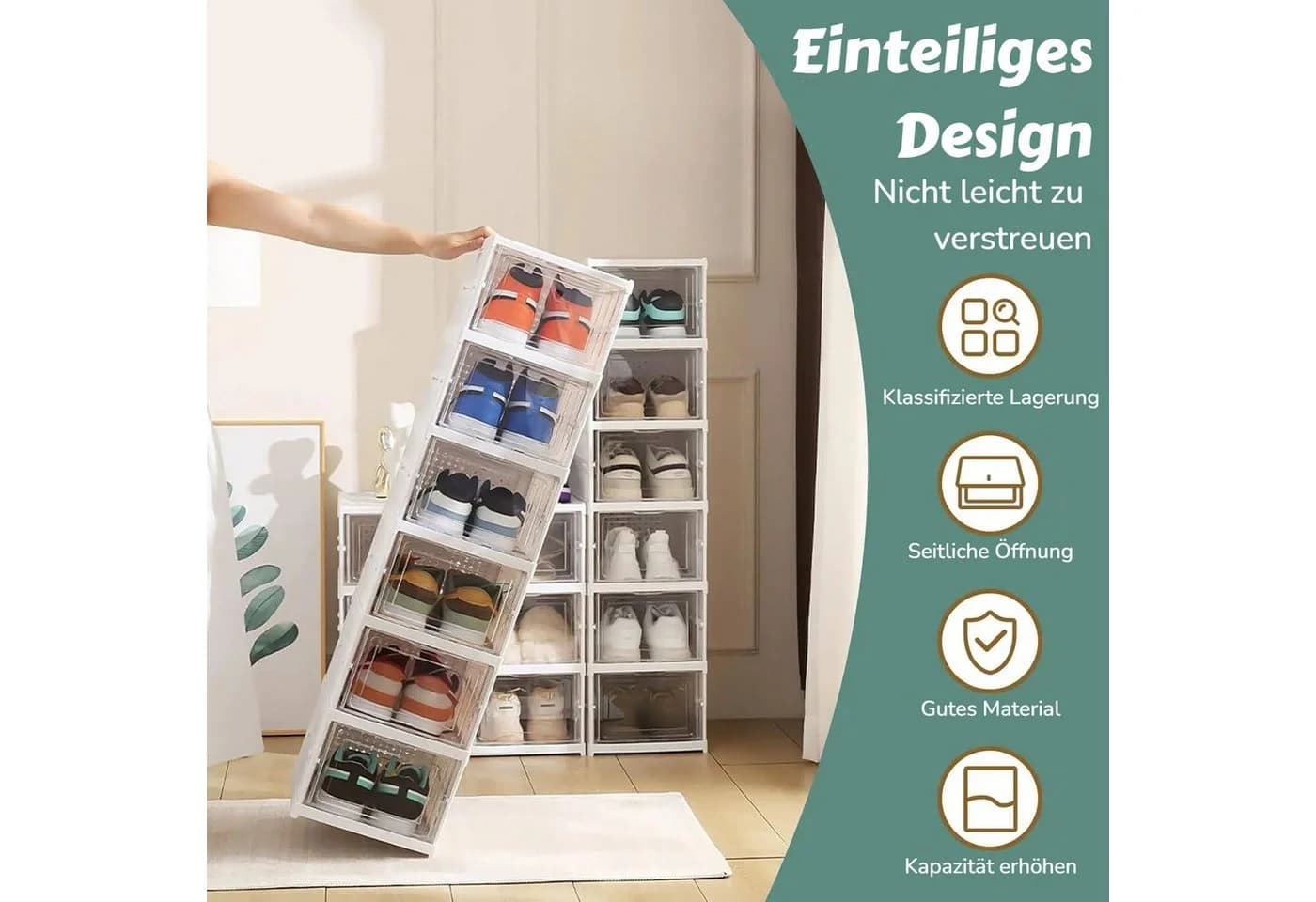 BlingBin Schuhbox 6-stufige stapelbar Kunststoff - Bild 3