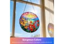 BlingBin Buntglas-Fensterhänger Blumen Sonnenfänger 20cm Runde Bild 5