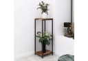 BlingBin Blumenständer 2 Ebenen Metall Holz Schwarz Braun Bild 5
