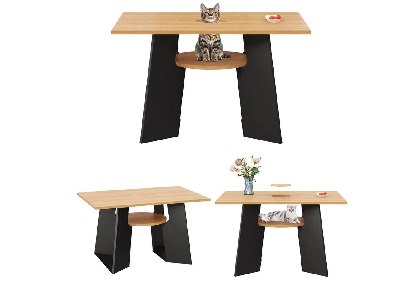 BlingBin Esstisch Esszimmer-Küchentisch mit Haustierbereich & Ablagebrettchen - Bild 5