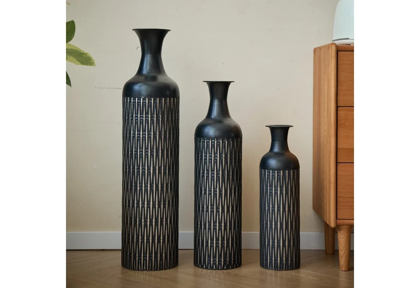 BlingBin Bodenvase Metall Schwarz - Bild 4