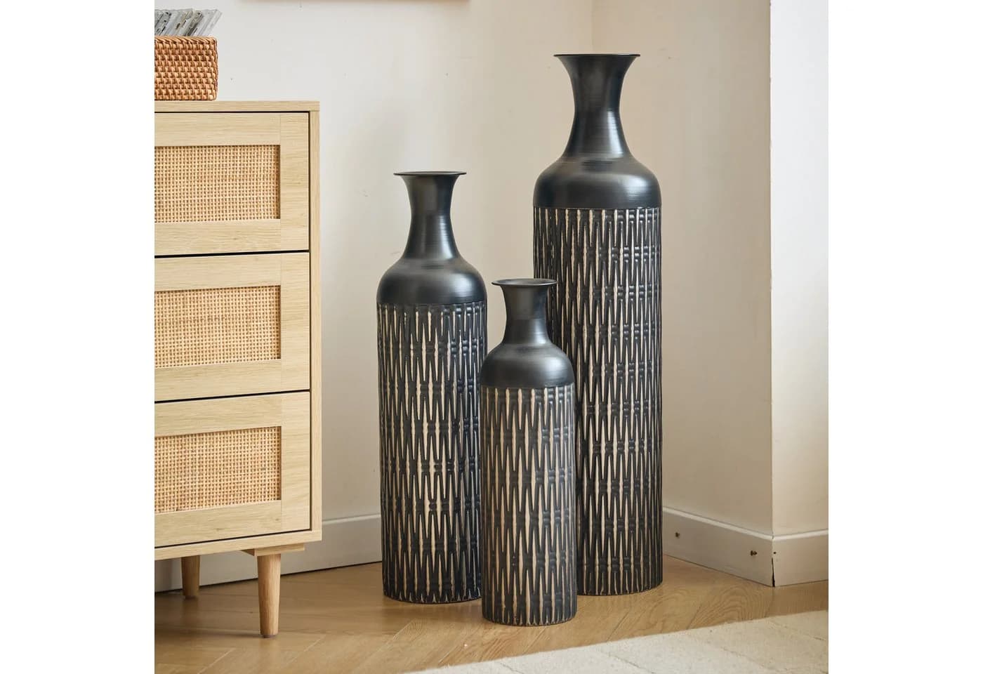 BlingBin Bodenvase Metall Schwarz - Bild 5