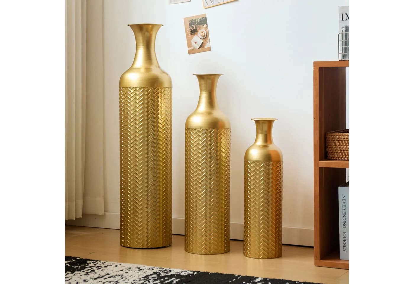 BlingBin Bodenvasen-Set 3er Gold Metall - Bild 2