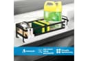 BlingBin Küchenorganizer-Set Hängend Spülbecken Organizer, Schwammhalter mit Spültuchhalter, 25,7*9,5*7 cm, Spüle Organizer mit Abflusspfanne für Abwasch, Spülmittel, Ohne Bohren Bild 1