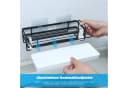 BlingBin Küchenorganizer-Set Hängend Spülbecken Organizer, Schwammhalter mit Spültuchhalter, 25,7*9,5*7 cm, Spüle Organizer mit Abflusspfanne für Abwasch, Spülmittel, Ohne Bohren Bild 5