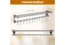 BlingBin Hakenleiste Edelstahl Küchenhakenleiste, 60 cm Wandhalterung Bild 1