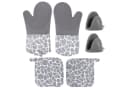 BlingBin Topfhandschuhe Ofenhandschuhe Topflappen Set, Anti-Rutsch Silikon Handschuh, 6er Set, Hitzebeständig bis 260°C Bild 2
