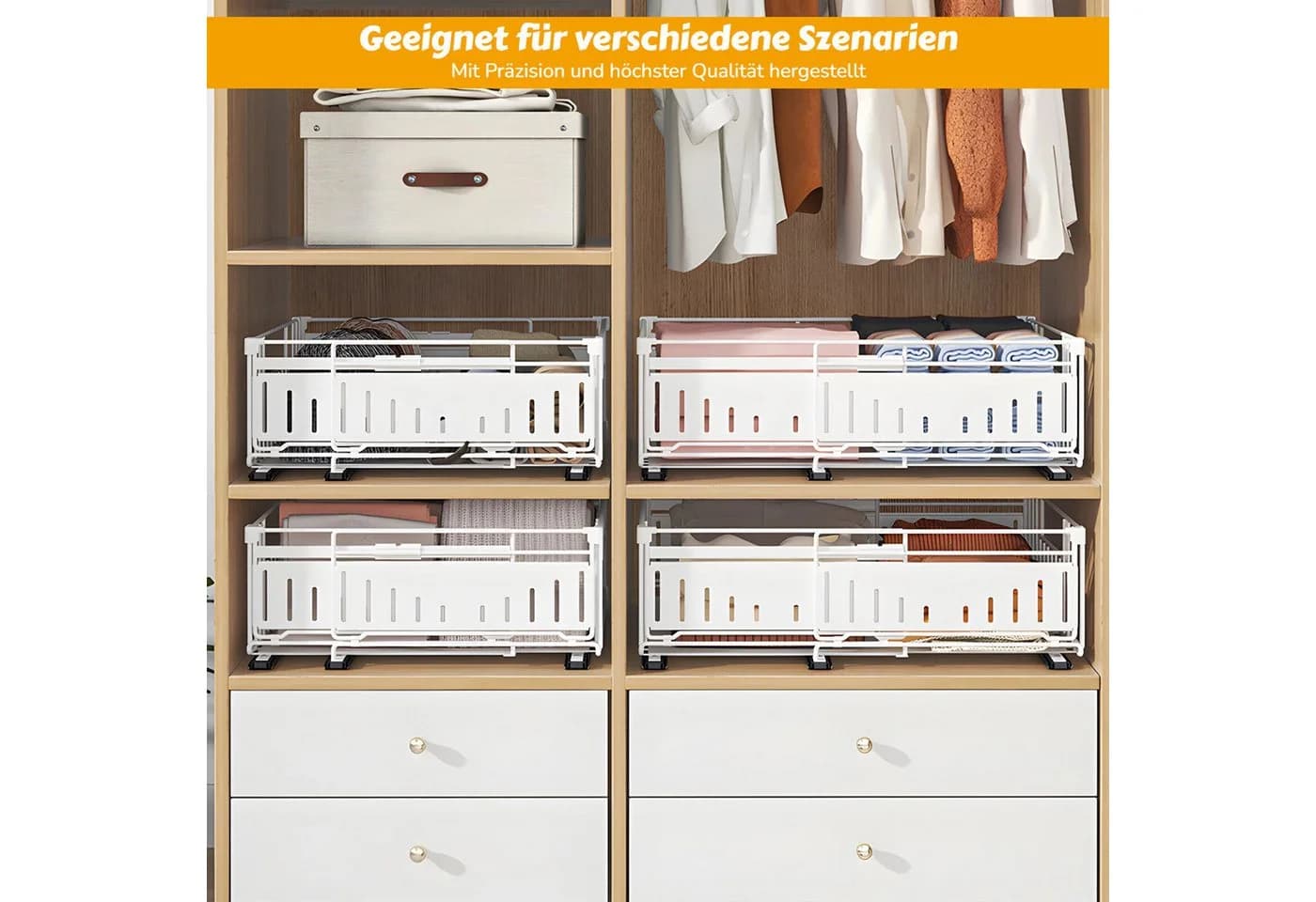 BlingBin Küchenorganizer-Set Teleskopschublade Weiß - Bild 5