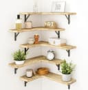 BlingBin Wandboard Schwebendes Eckregal 5er Set Holz Metall Bild 2