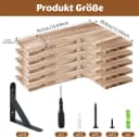 BlingBin Wandboard Schwebendes Eckregal 5er Set Holz Metall Bild 3
