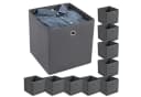 BlingBin Aufbewahrungsbox 10er Set Faltboxen Vliesstoff Dunkelgrau Bild 2