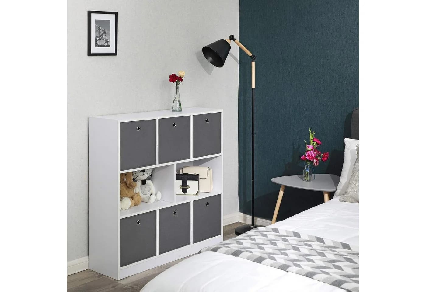 BlingBin Aufbewahrungsbox 10er Set Faltboxen Vliesstoff Dunkelgrau - Bild 4