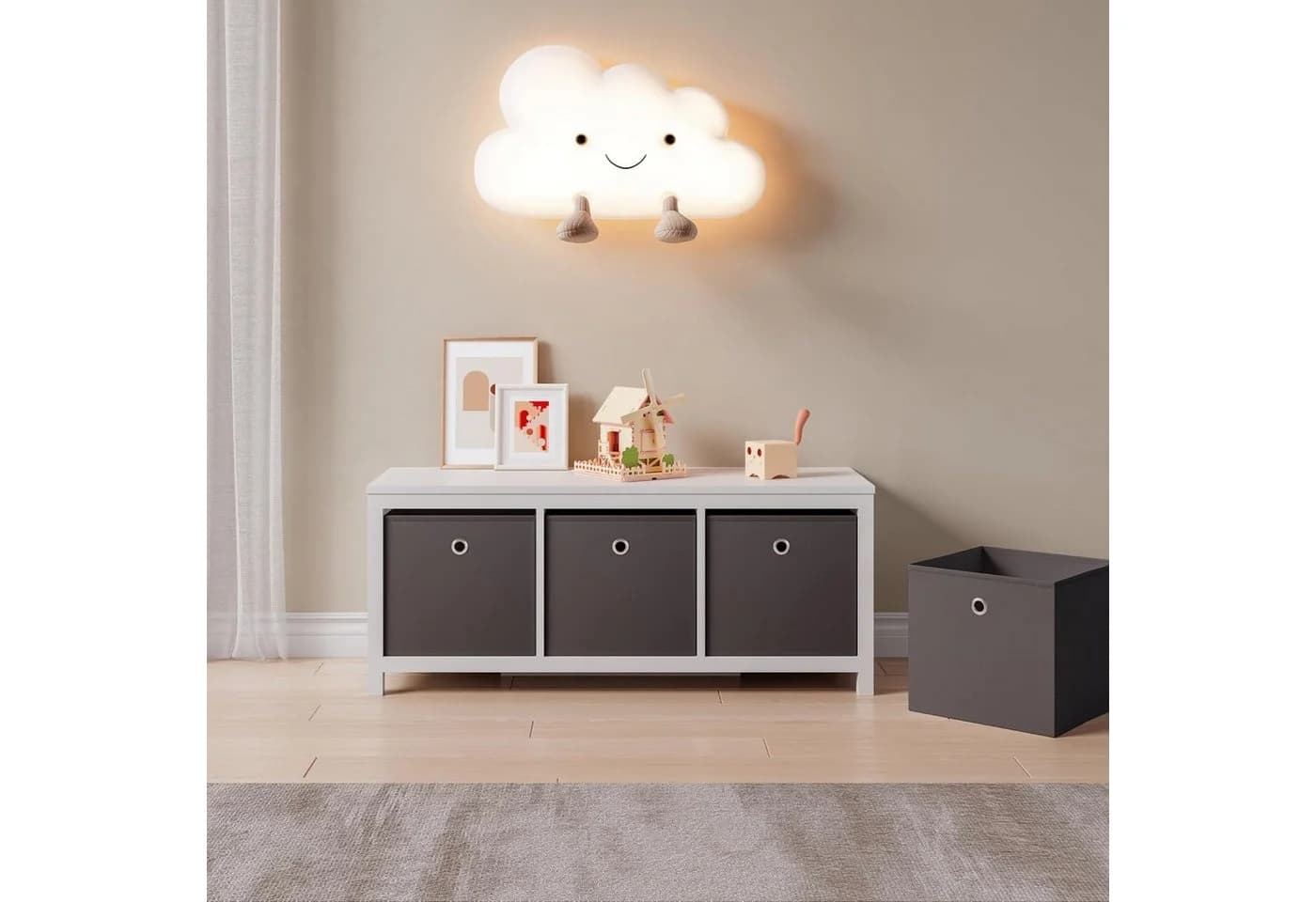BlingBin Aufbewahrungsbox 10er Set Faltboxen Vliesstoff Dunkelgrau - Bild 5