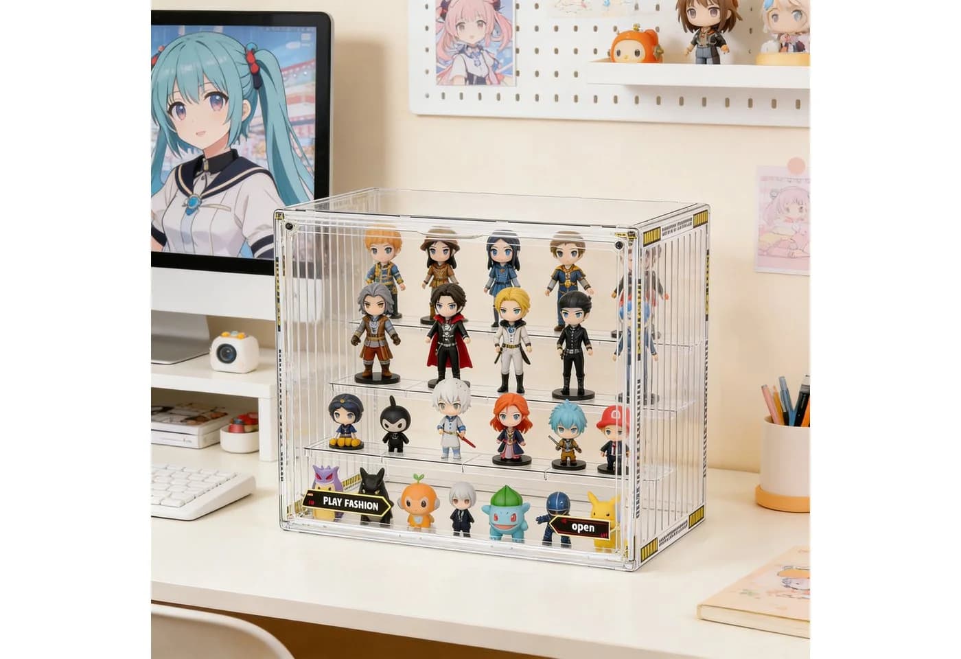 BlingBin Acryl-Vitrine Transparent mit Magnetverschluss