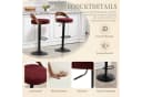BlingBin Barhocker höhenverstellbar drehbar mit Rückenlehne Schwarz/Rot 2er Set Bild 5