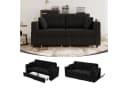 BlingBin 2-Sitzer Sofa Schwarz mit Stauraum & USB Bild 1