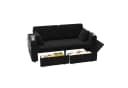 BlingBin 2-Sitzer Sofa Schwarz mit Stauraum & USB Bild 2