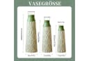 BlingBin Bodenvase 3er Set Metall Grün/Weiß Geometrisches Muster Bild 3