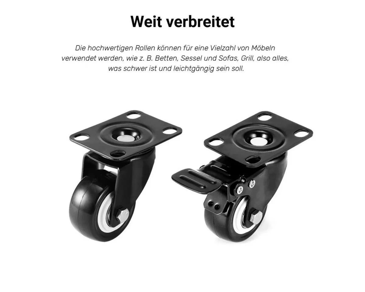 BlingBin Schwerlastrollen 8er Set 50mm mit Bremse - Bild 5