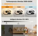 BlingBin LED Deckenleuchte dimmbar 3 Ringe Schwarz Bild 3