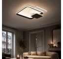 BlingBin LED Deckenleuchte dimmbar 3Quadrat-Design Schwarz/Weiß Bild 1