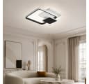 BlingBin LED Deckenleuchte dimmbar 3Quadrat-Design Schwarz/Weiß Bild 3