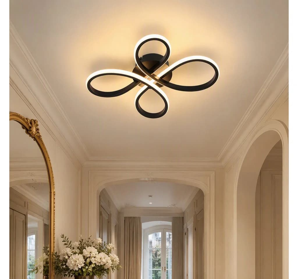 BlingBin LED Deckenleuchte Schwarz Modern Chinesisches Design - Bild 2