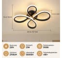 BlingBin LED Deckenleuchte Schwarz Modern Chinesisches Design Bild 3