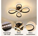 BlingBin LED Deckenleuchte Schwarz Modern Chinesisches Design Bild 4