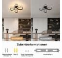 BlingBin LED Deckenleuchte Schwarz Modern Chinesisches Design Bild 5