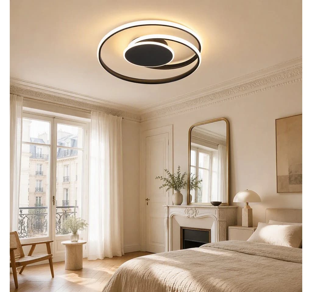 BlingBin LED Deckenleuchte 44W Warmweiß Schwarz Spiral - Bild 2