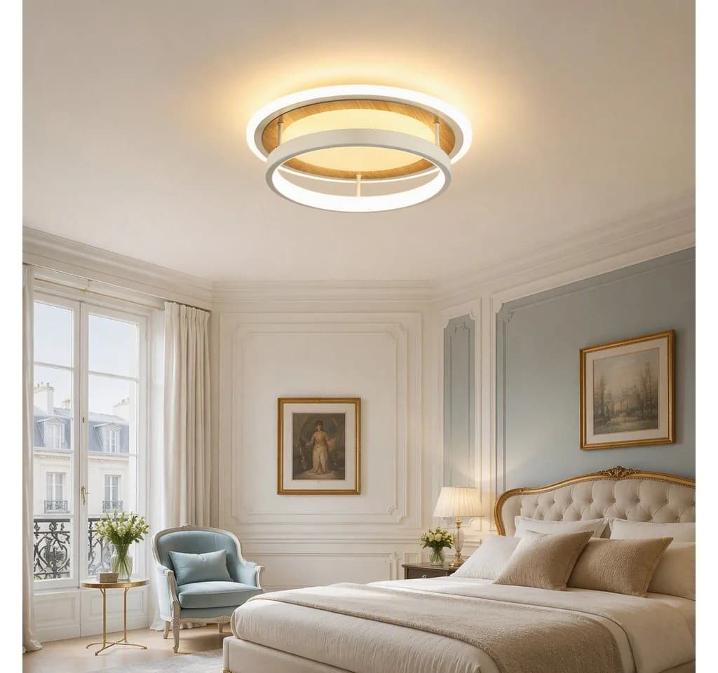 BlingBin LED Deckenleuchte Rund Holzoptik Warmweiß - Bild 4