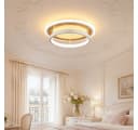 BlingBin LED Deckenleuchte Rund Holzoptik Warmweiß Bild 5