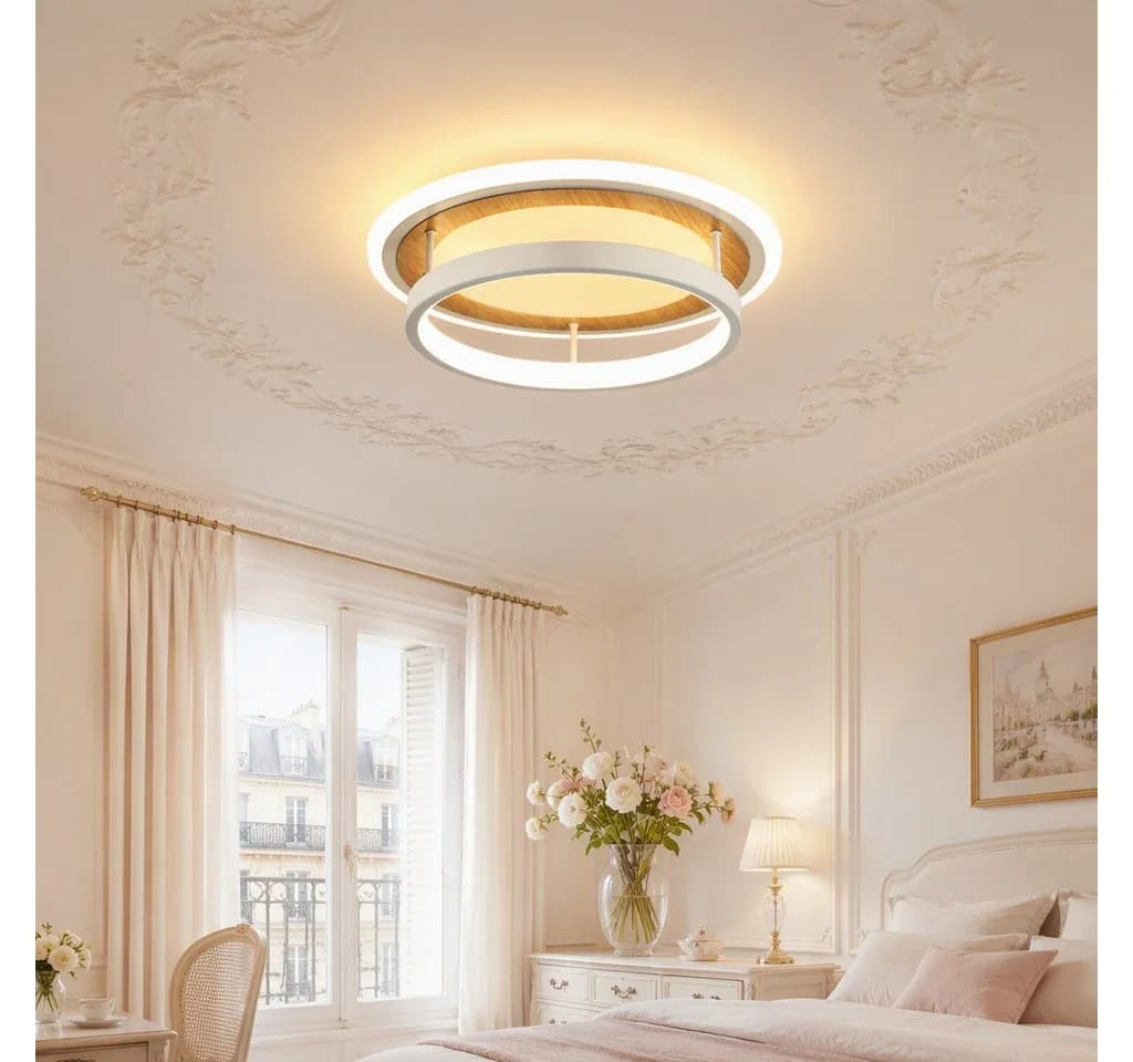 BlingBin LED Deckenleuchte Rund Holzoptik Warmweiß - Bild 5