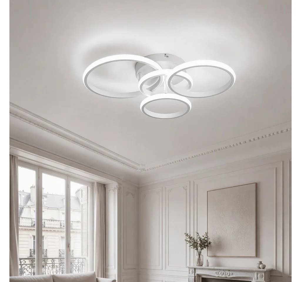 BlingBin LED Deckenleuchte Weiß Modern Dimmbar 3000K-6500K