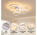 BlingBin LED Deckenleuchte Weiß Modern Dimmbar 3000K-6500K Bild 3
