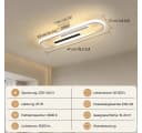 BlingBin LED Deckenleuchte 47cm Modern Warmweiß Schwarz/Weiß Bild 4