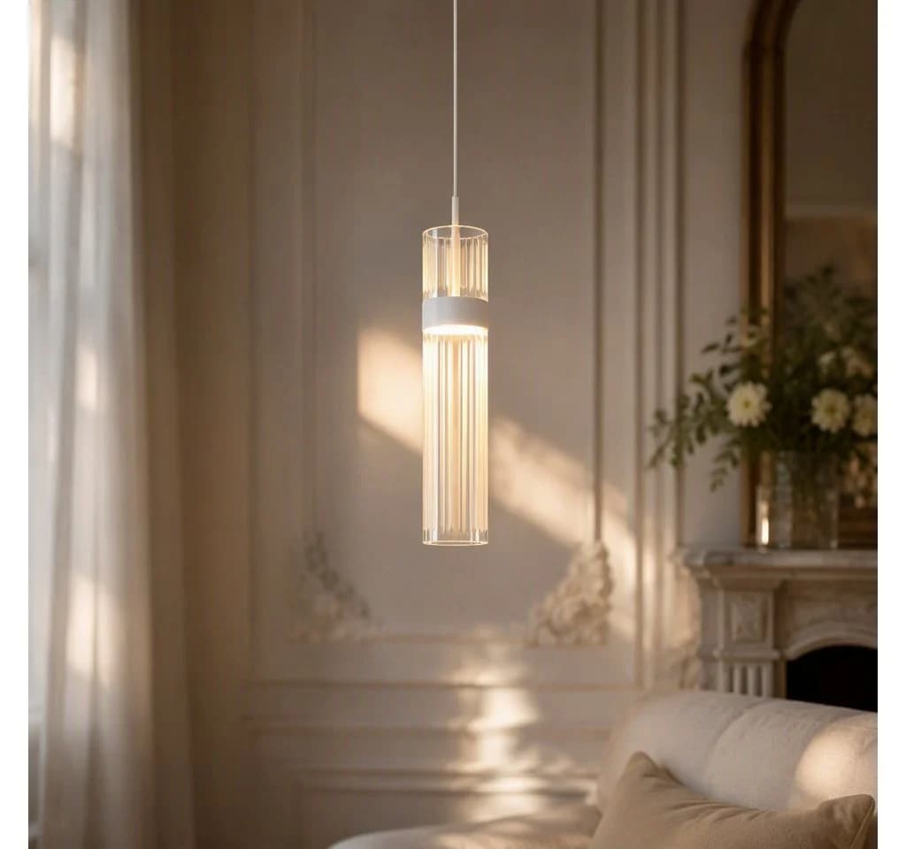 BlingBin LED Pendelleuchte 1-flammig Acryl & Metall Weiß - Bild 2