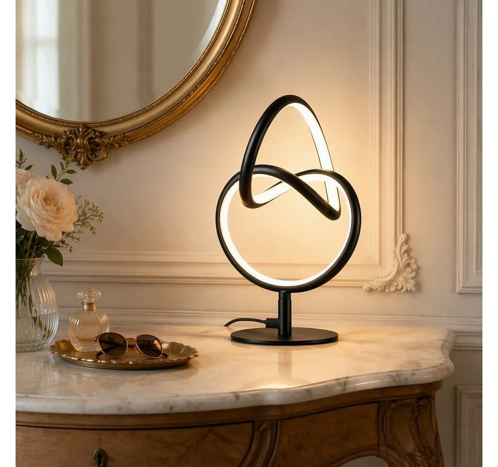 BlingBin LED Tischleuchte Modern Sandschwarz Warmweiß - Bild 2