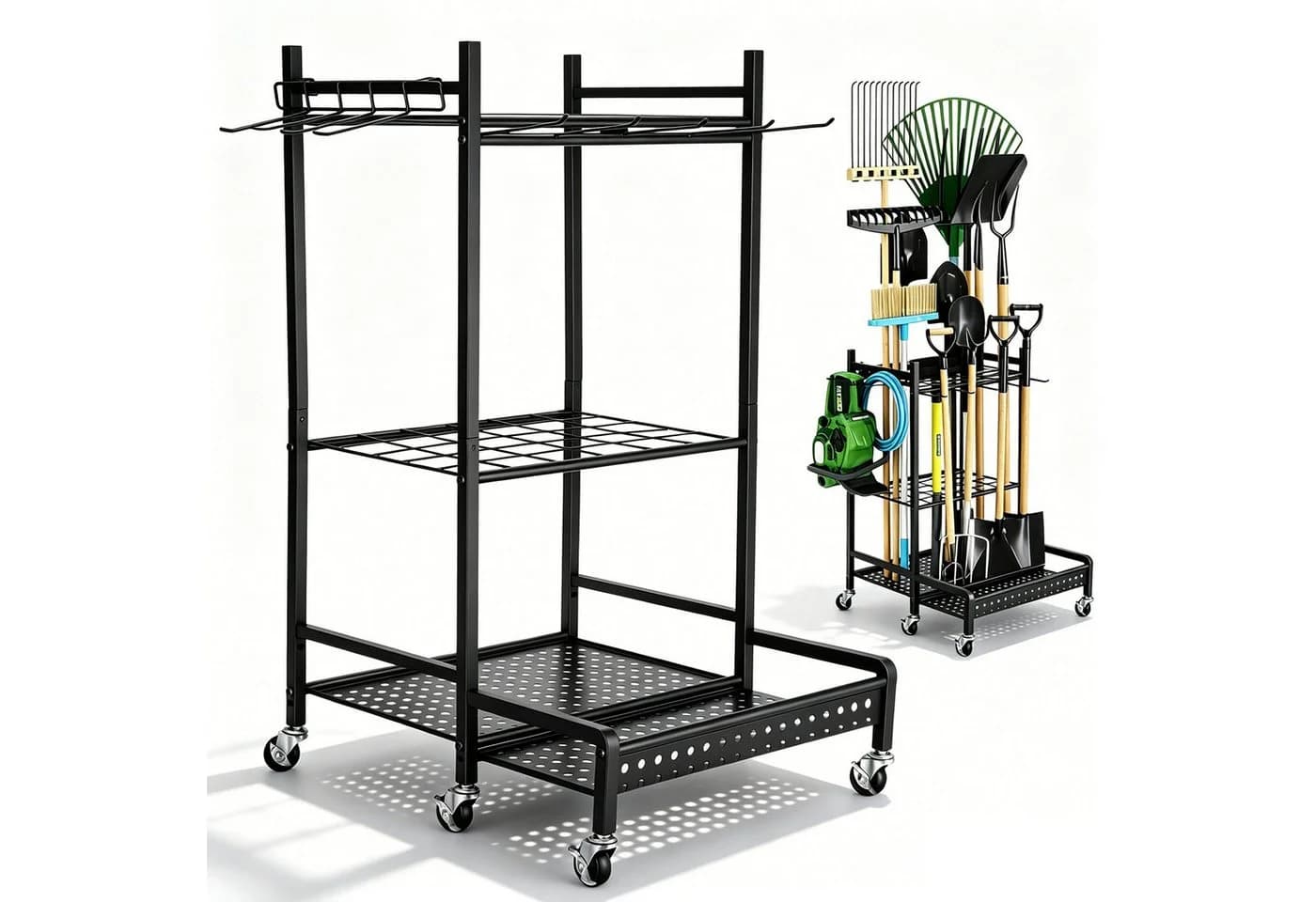 LEMLIT Gartengerätehalter Organizer Schwarz Metall - Bild 2